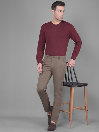 Brown Trousers-Men Trousers-Crimsoune Club