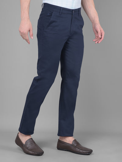 Navy Blue Trousers-Men Trousers-Crimsoune Club