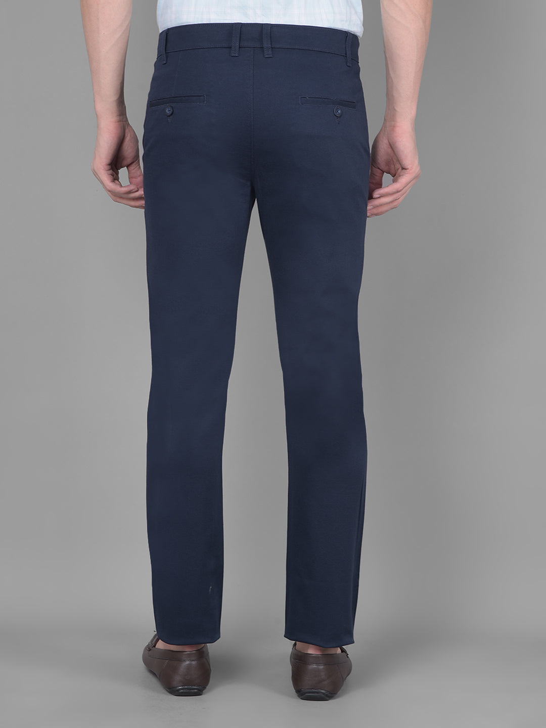 Navy Blue Trousers-Men Trousers-Crimsoune Club