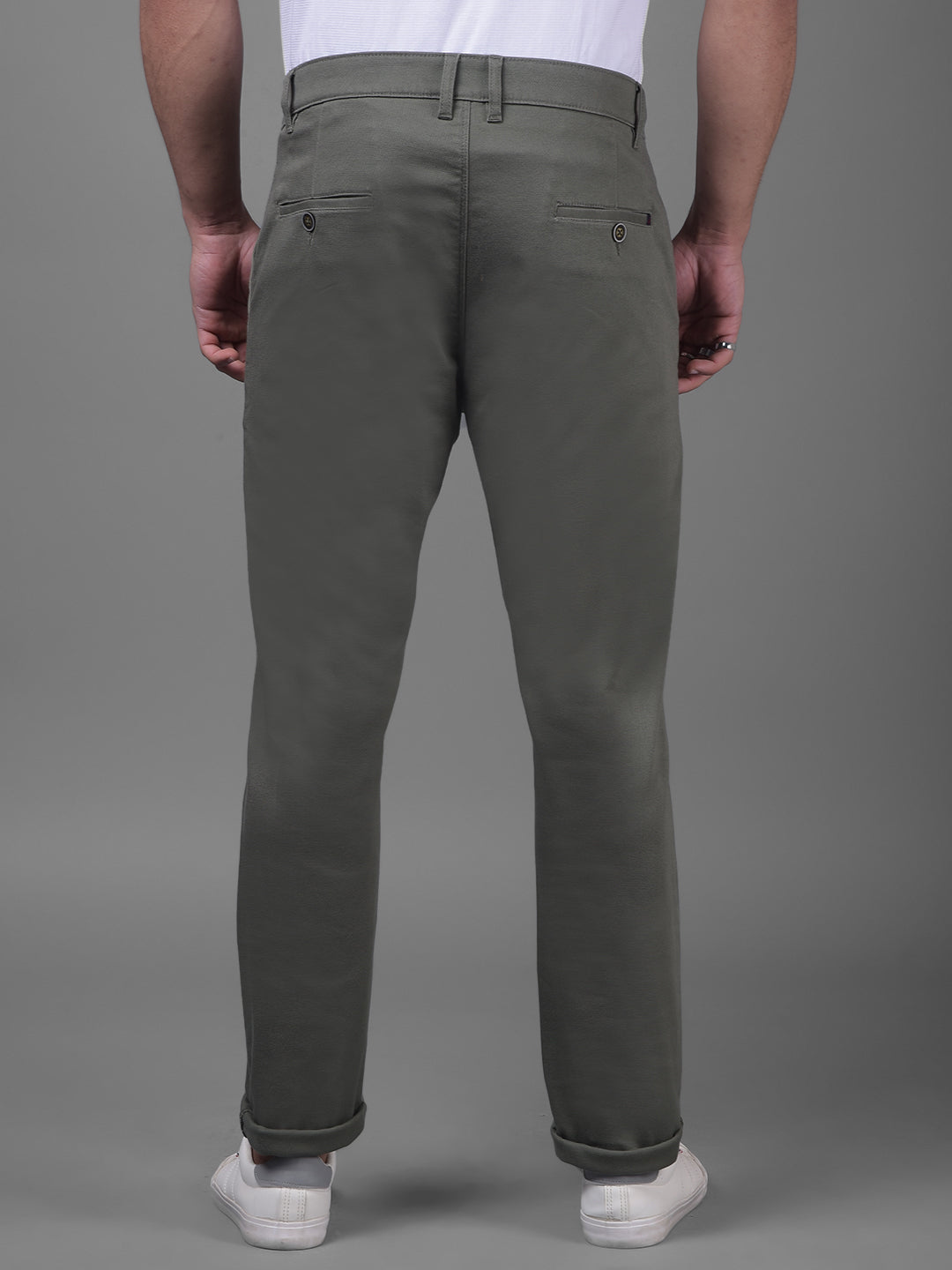 Olive Trousers-Men Trousers-Crimsoune Club