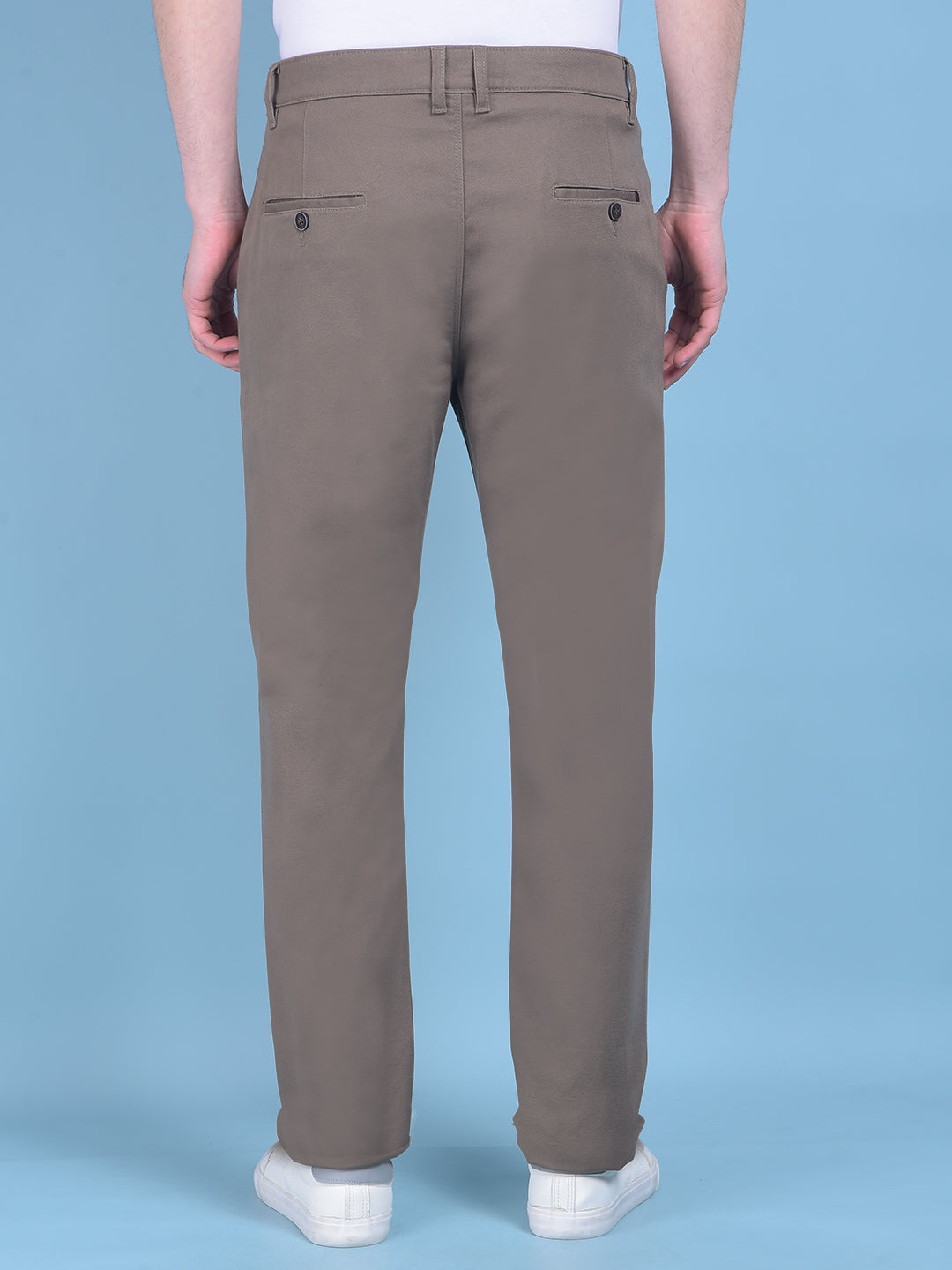 Brown Chinos Trousers-Men Trousers-Crimsoune Club