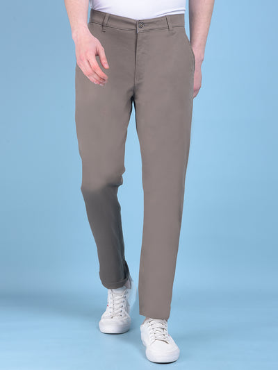 Brown Chinos Trousers-Men Trousers-Crimsoune Club