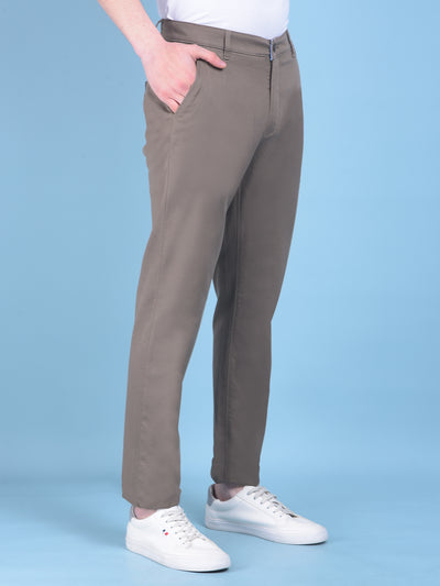 Brown Chinos Trousers-Men Trousers-Crimsoune Club