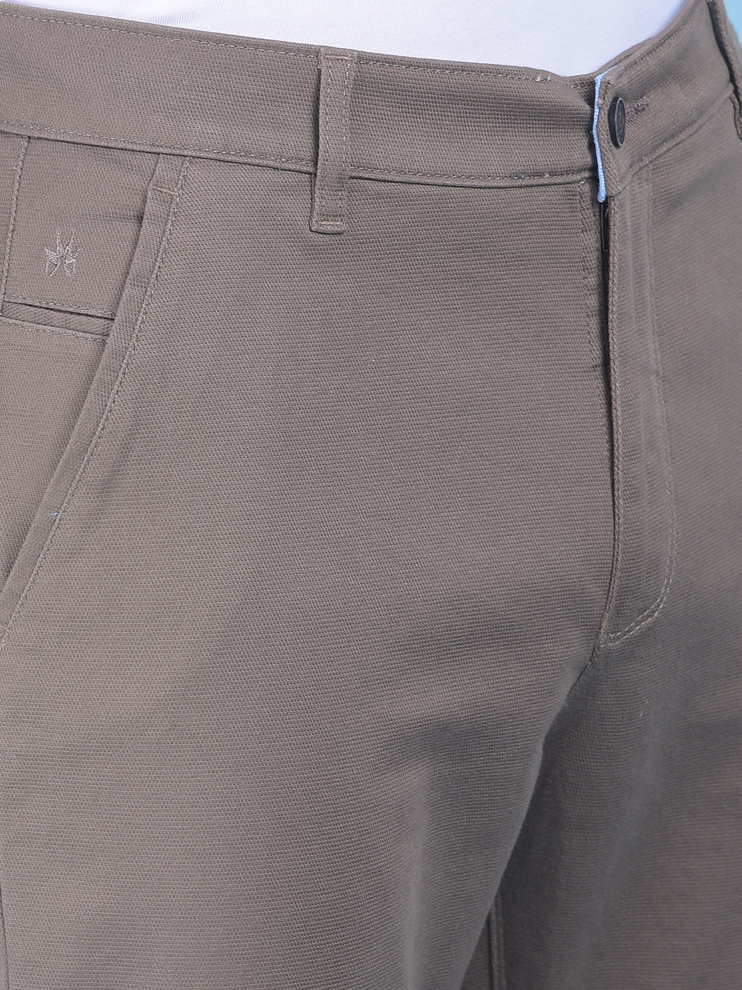 Brown Chinos Trousers-Men Trousers-Crimsoune Club