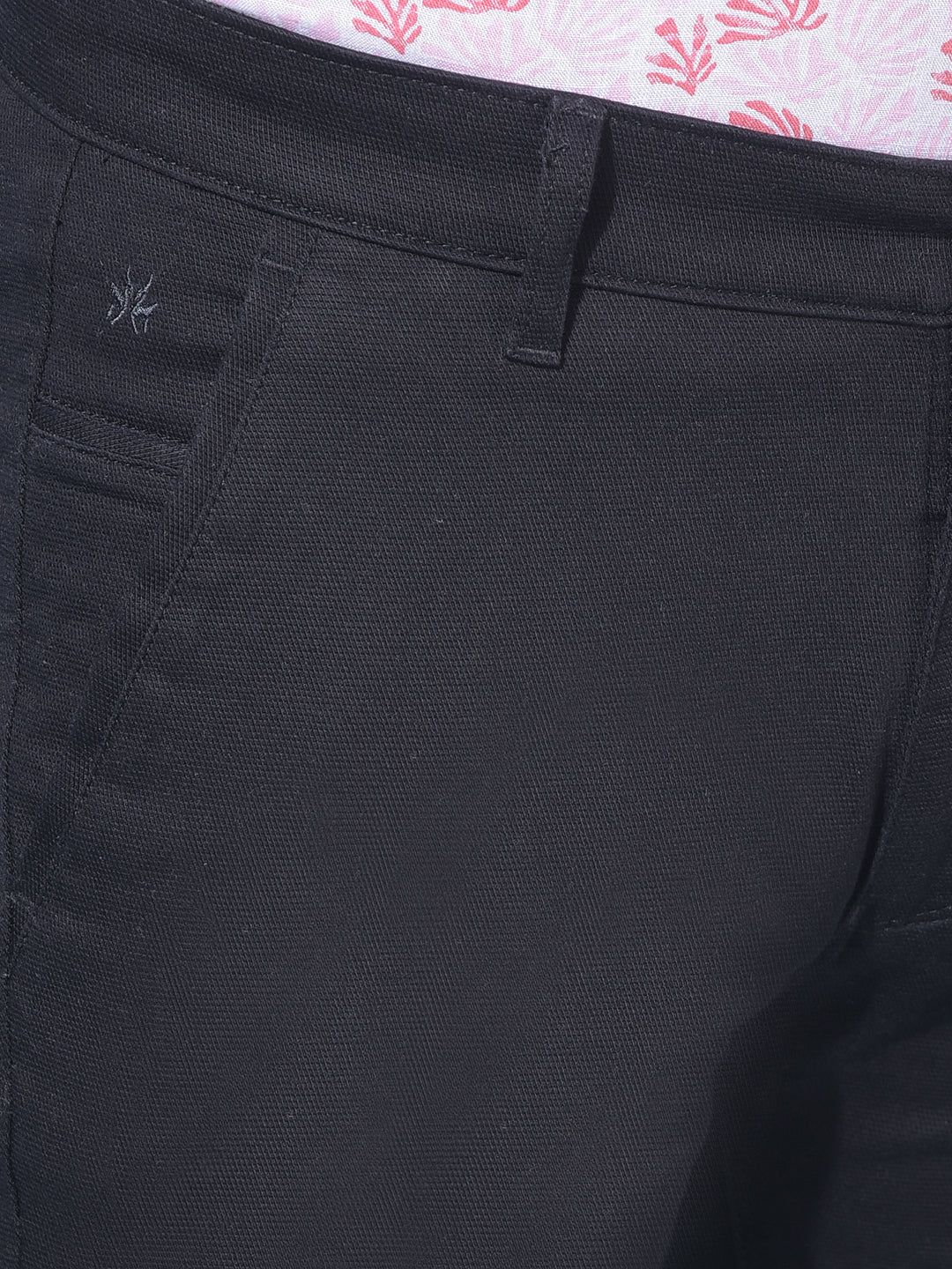 Black Stretchable Trousers-Men Trousers-Crimsoune Club