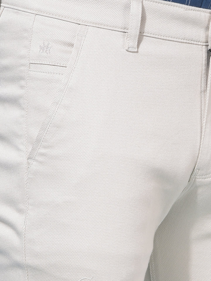 Beige Stretchable Trousers-Men Trousers-Crimsoune Club