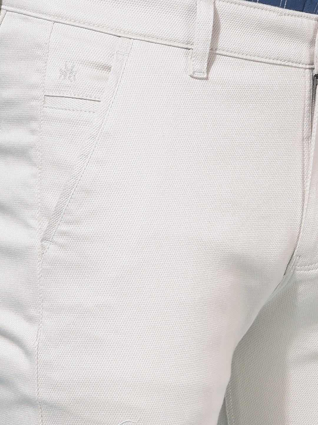 Beige Stretchable Trousers-Men Trousers-Crimsoune Club