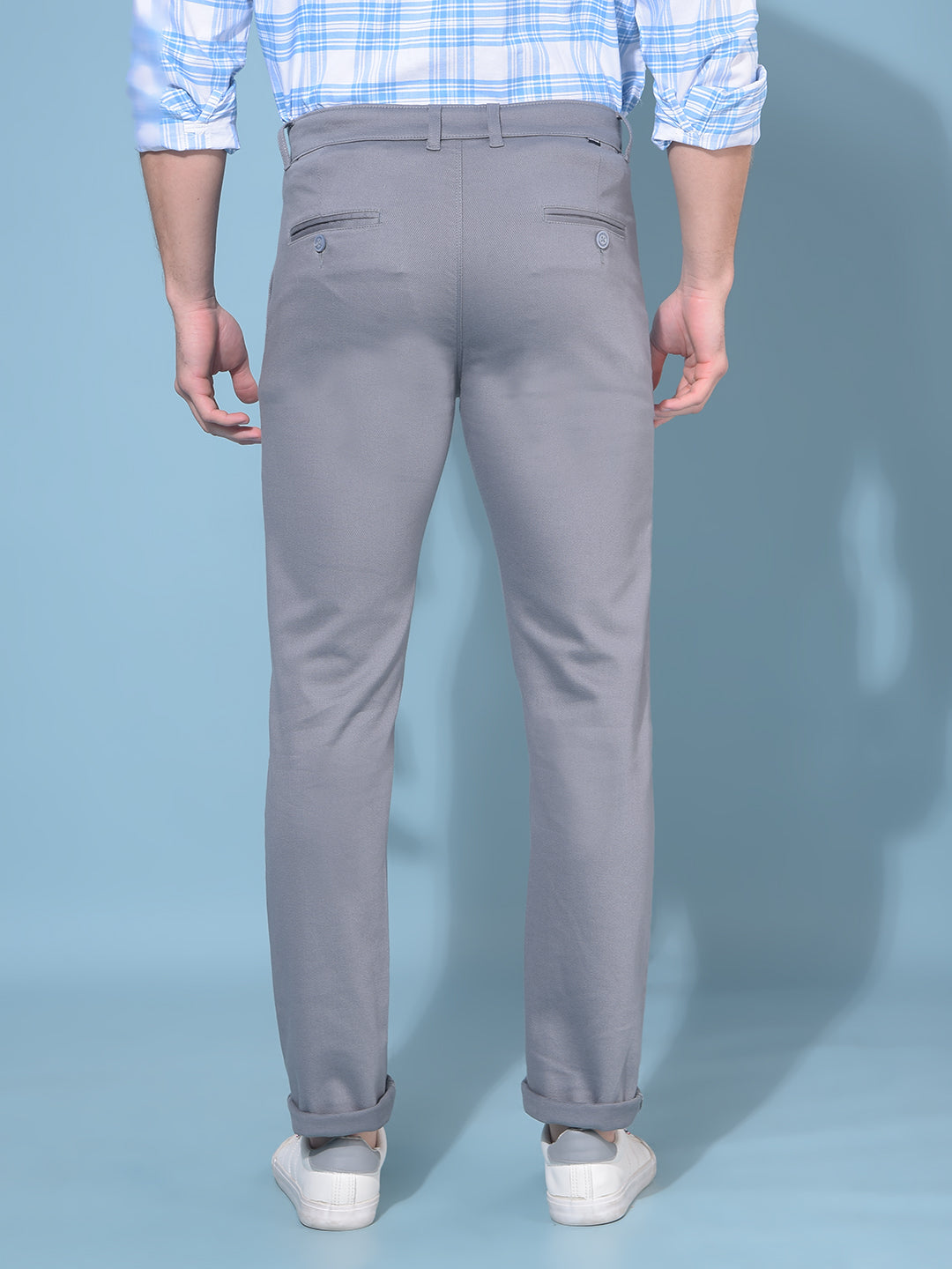 Grey Stretchable Trousers-Men Trousers-Crimsoune Club