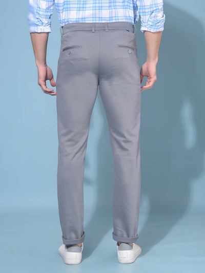 Grey Stretchable Trousers-Men Trousers-Crimsoune Club