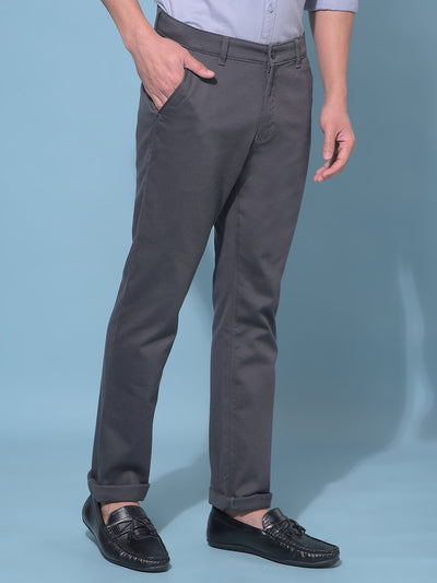 Grey Stretchable Trousers-Men Trousers-Crimsoune Club