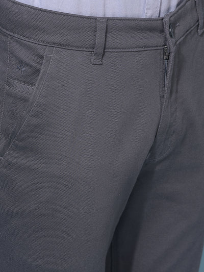 Grey Stretchable Trousers-Men Trousers-Crimsoune Club