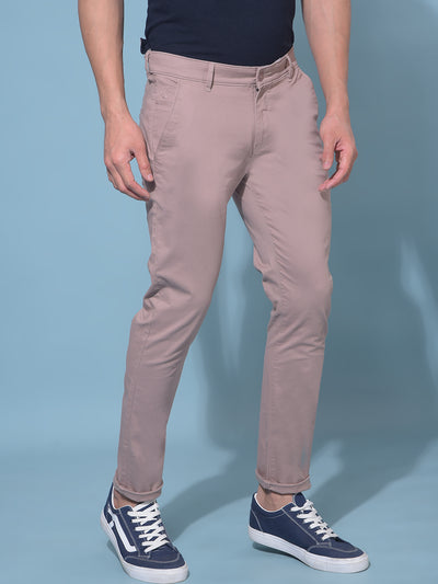 Brown Stretchable Cotton Trousers-Men Trousers-Crimsoune Club