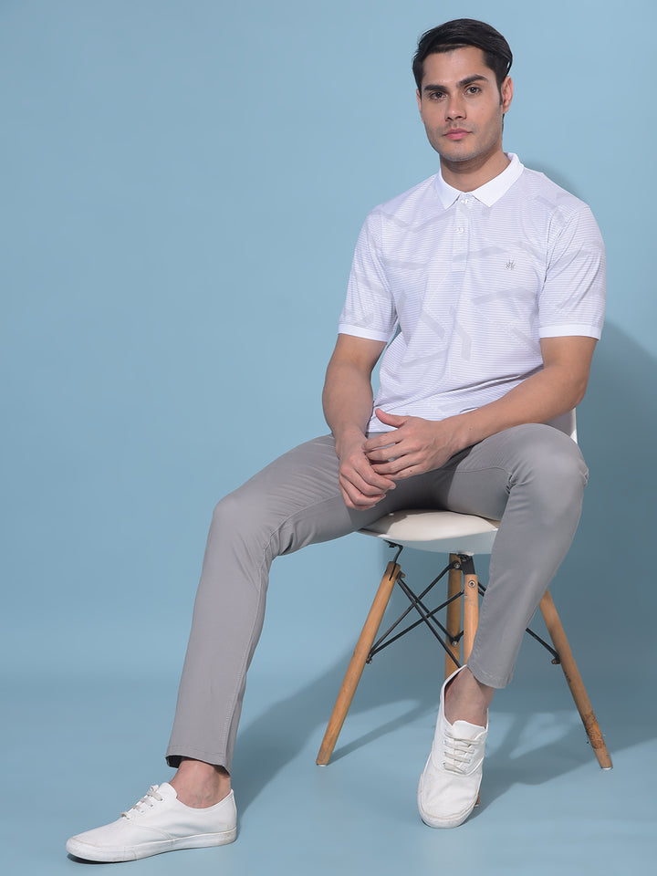 Grey Stretchable Cotton Trousers-Men Trousers-Crimsoune Club