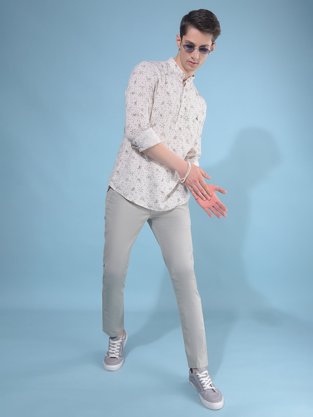 Green Cotton Trousers-Men Trousers-Crimsoune Club