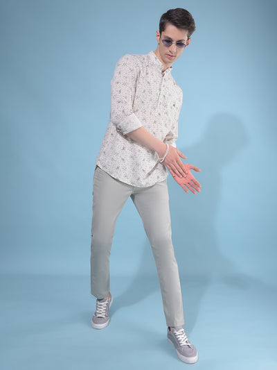 Green Cotton Trousers-Men Trousers-Crimsoune Club