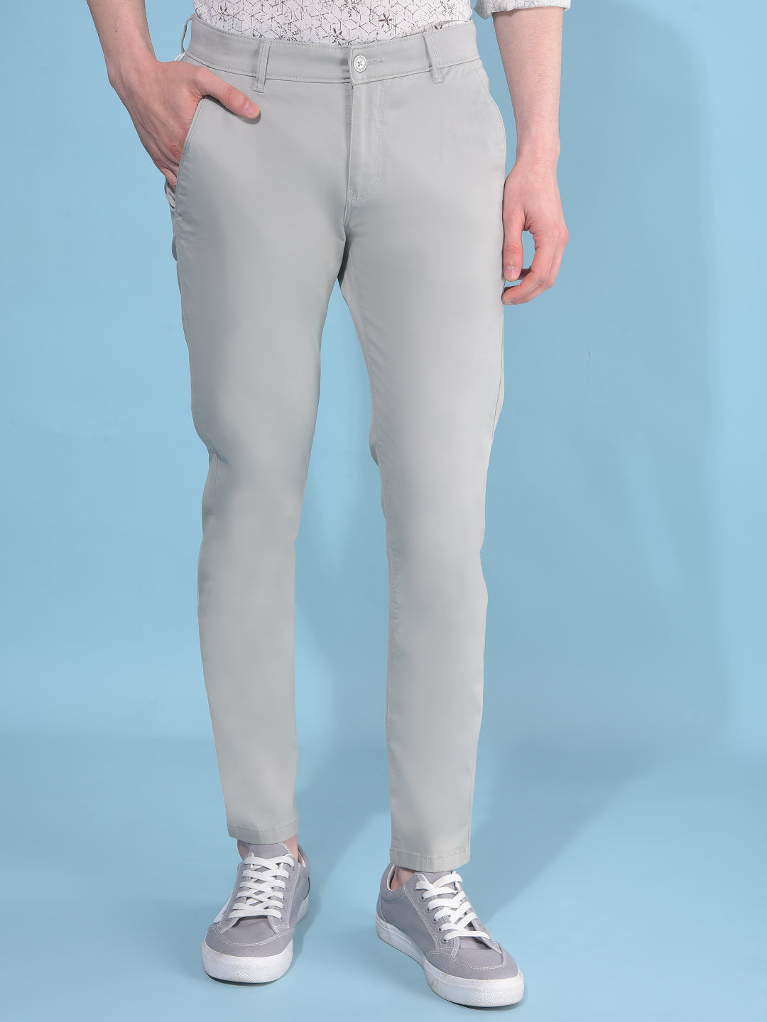 Green Cotton Trousers-Men Trousers-Crimsoune Club