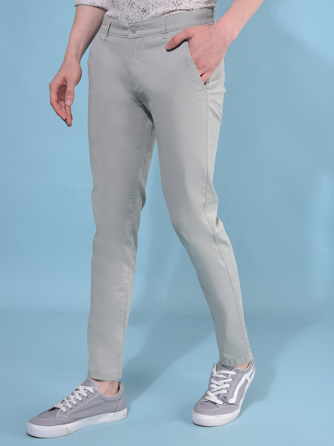 Green Cotton Trousers-Men Trousers-Crimsoune Club