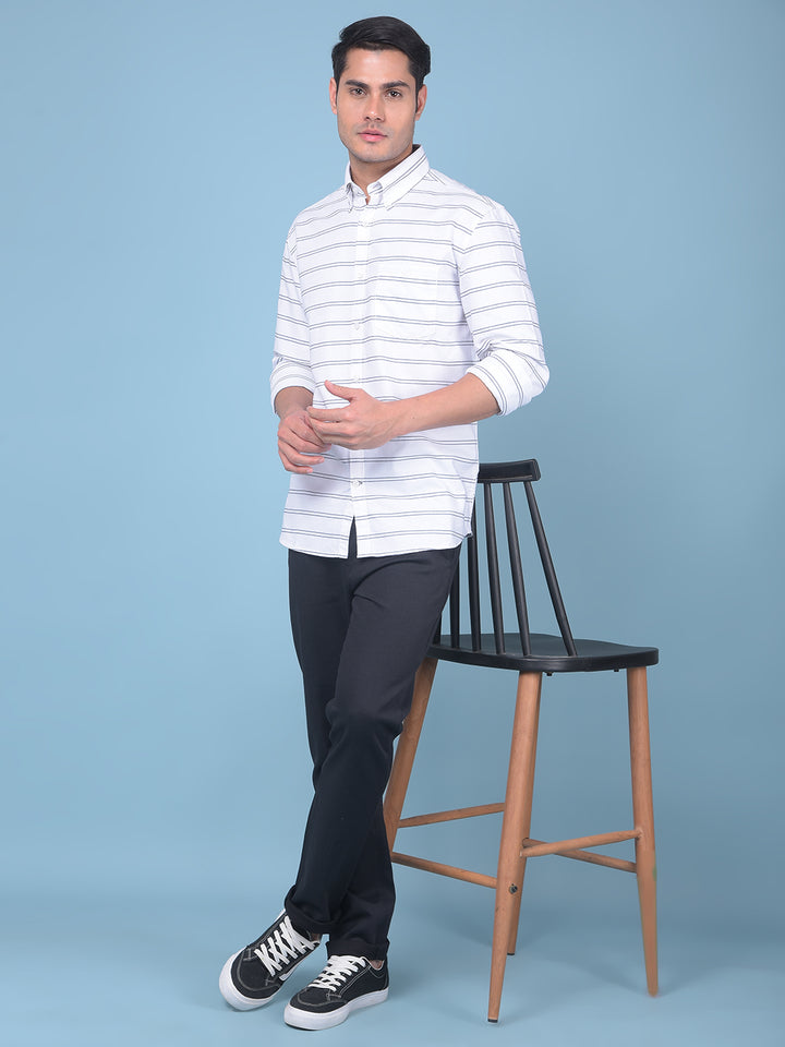 Black Stretchable Cotton Trousers-Men Trousers-Crimsoune Club