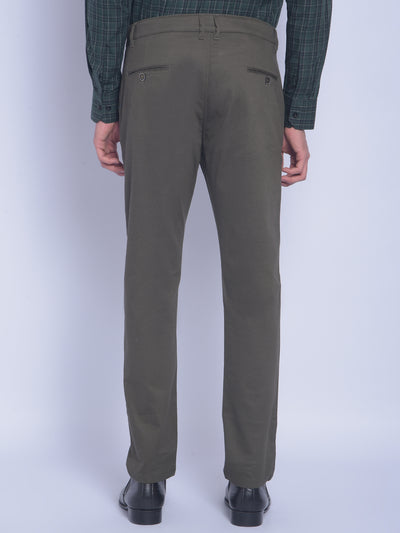 Olive Printed Trousers-Men Trousers-Crimsoune Club