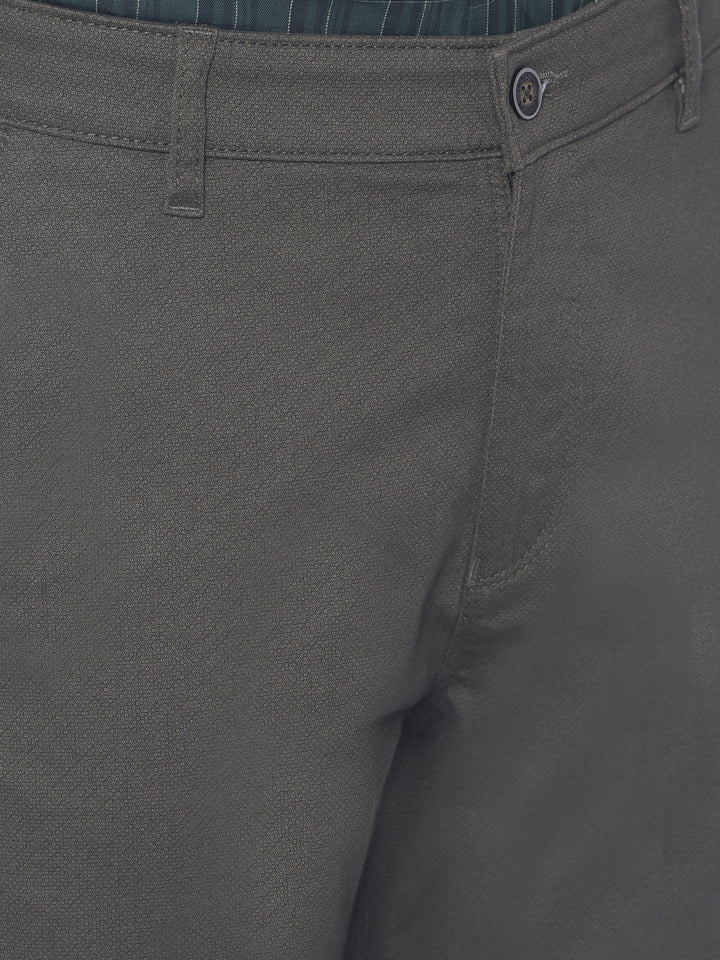 Olive Printed Trousers-Men Trousers-Crimsoune Club