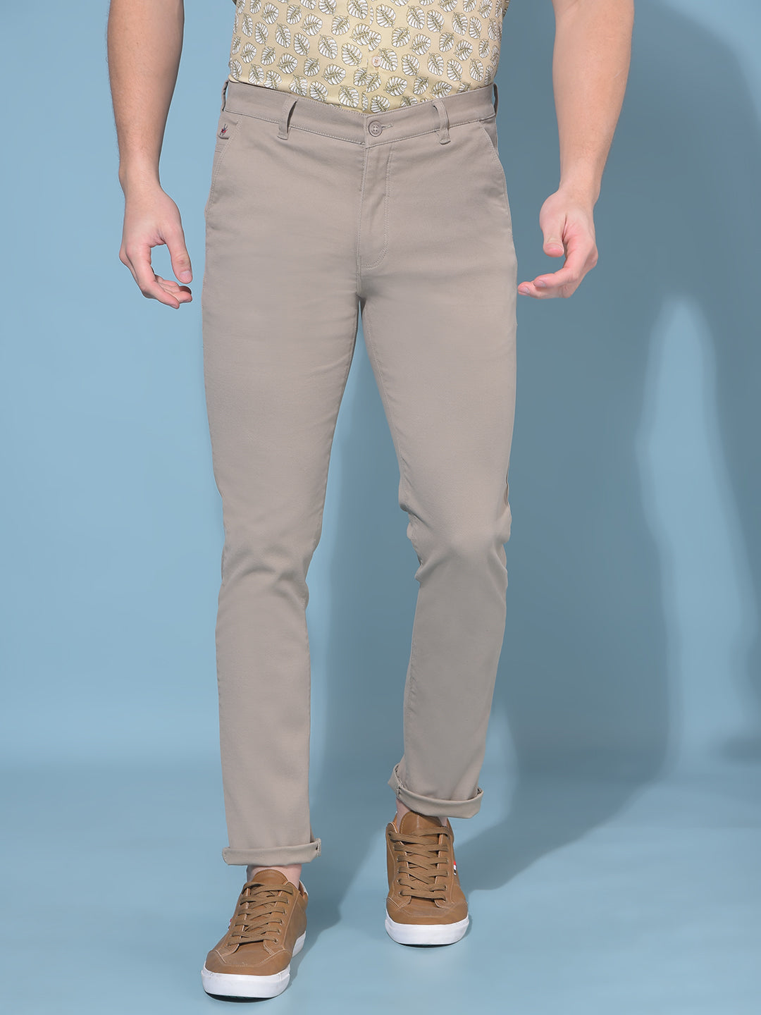 Grey Stretchable Trousers-Men Trousers-Crimsoune Club
