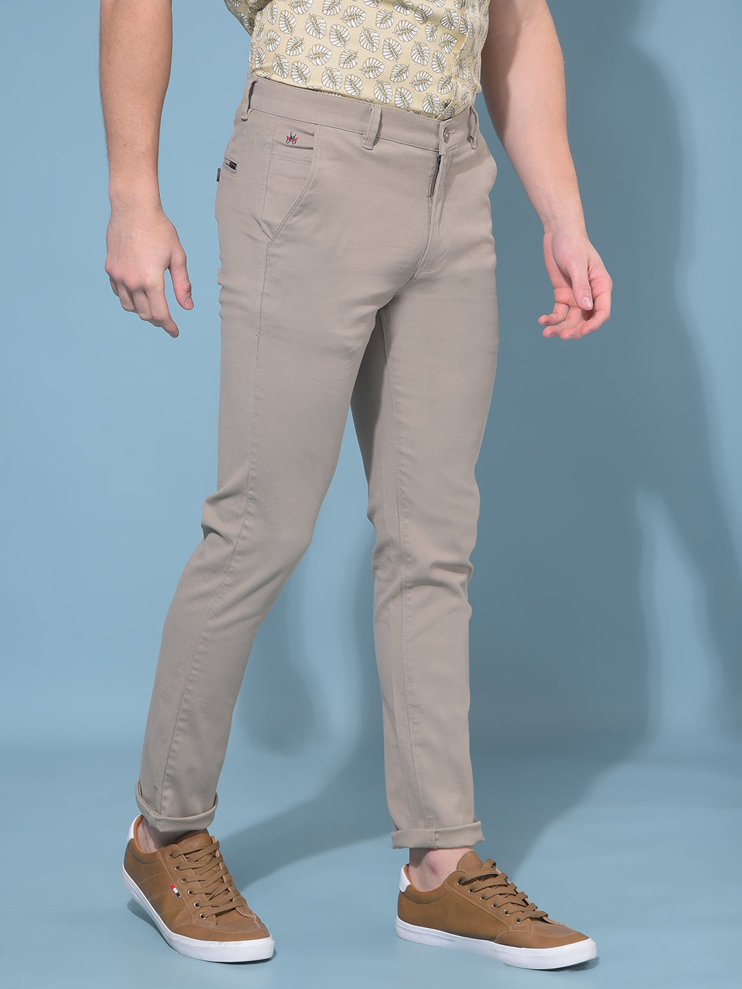 Grey Stretchable Trousers-Men Trousers-Crimsoune Club