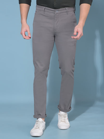 Grey Stretchable Trousers-Men Trousers-Crimsoune Club