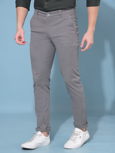 Grey Stretchable Trousers-Men Trousers-Crimsoune Club