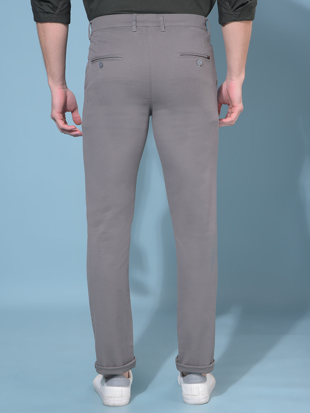 Grey Stretchable Trousers-Men Trousers-Crimsoune Club