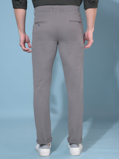 Grey Stretchable Trousers-Men Trousers-Crimsoune Club