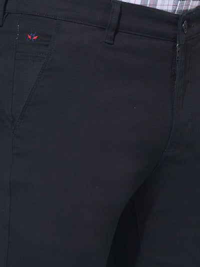 Black Stretchable Trousers-Men Trousers-Crimsoune Club