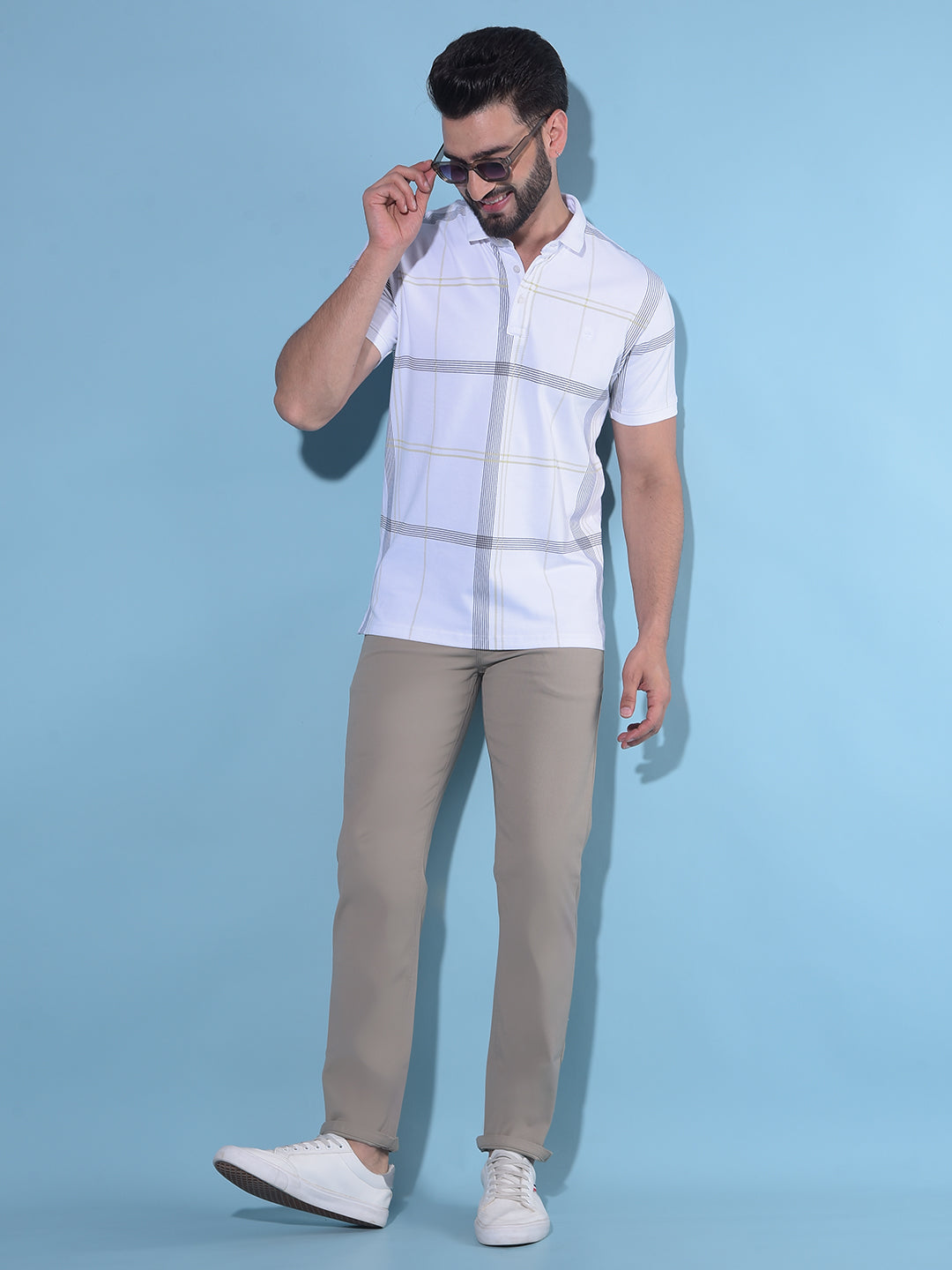 Brown Straight Cotton Trousers-Men Trousers-Crimsoune Club