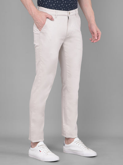 Beige Trousers-Men Trousers-Crimsoune Club