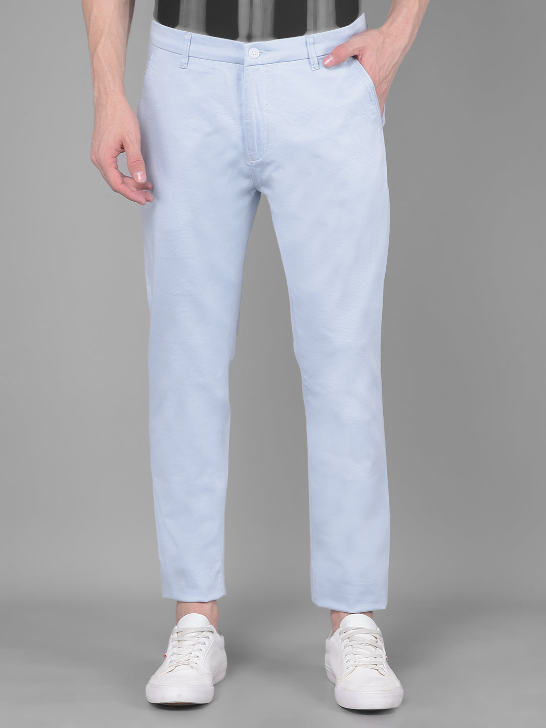 Light Blue Trousers-Men Trousers-Crimsoune Club