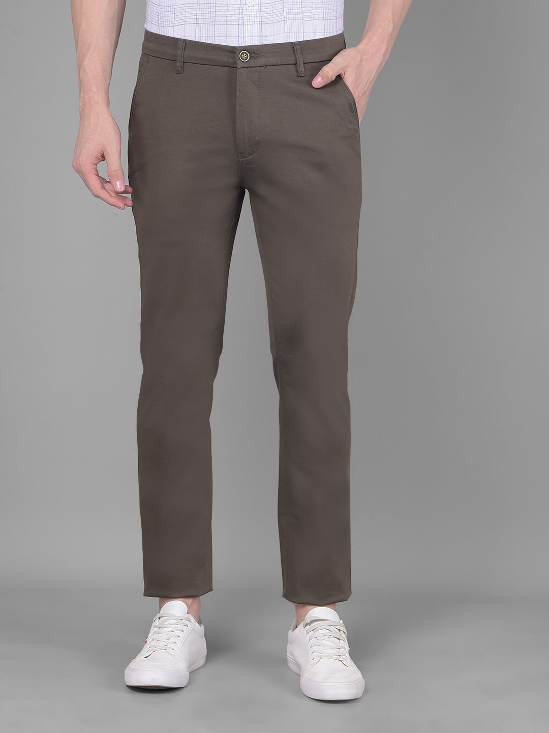 Brown Trousers-Men Trousers-Crimsoune Club