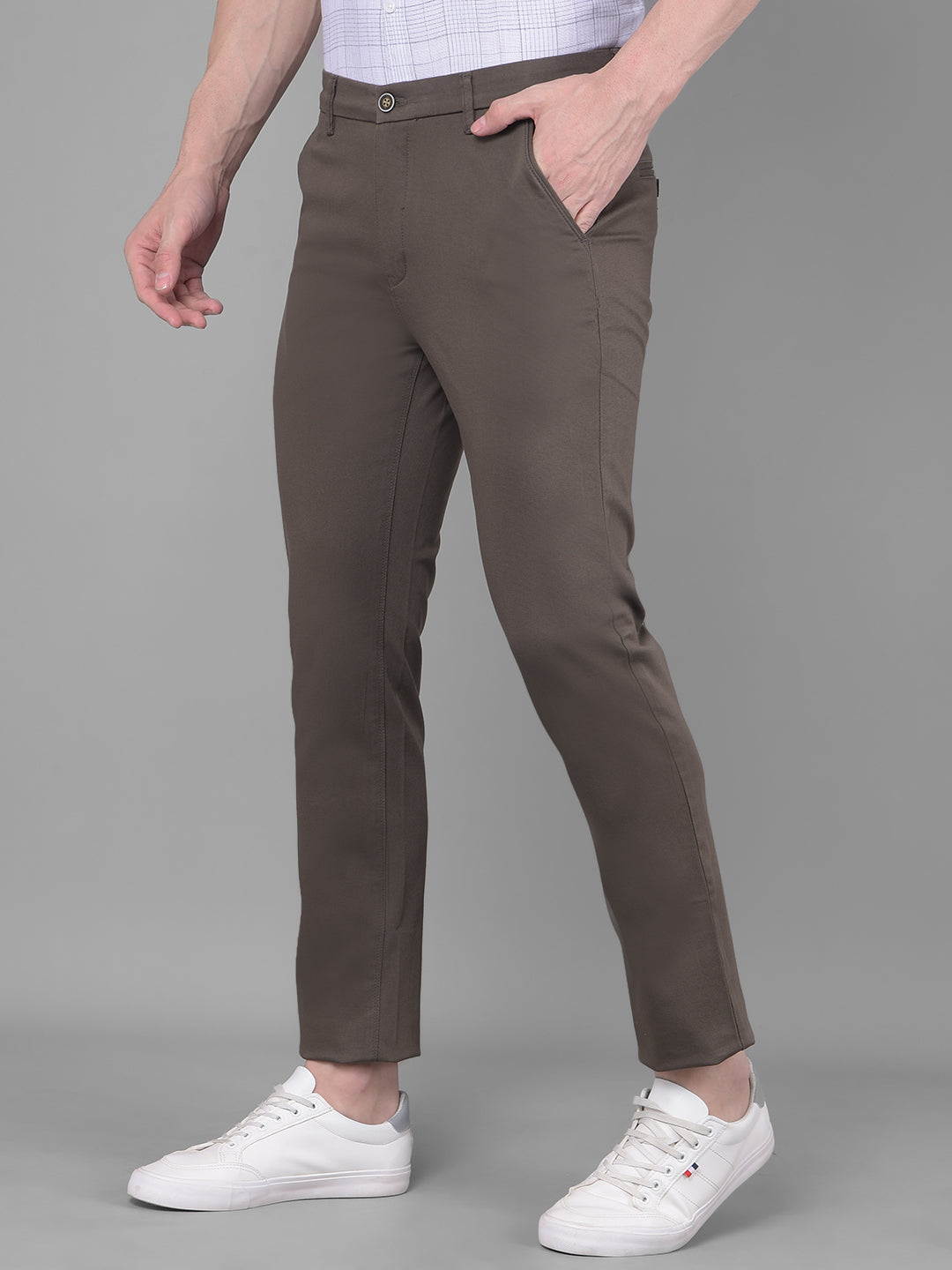 Brown Trousers-Men Trousers-Crimsoune Club