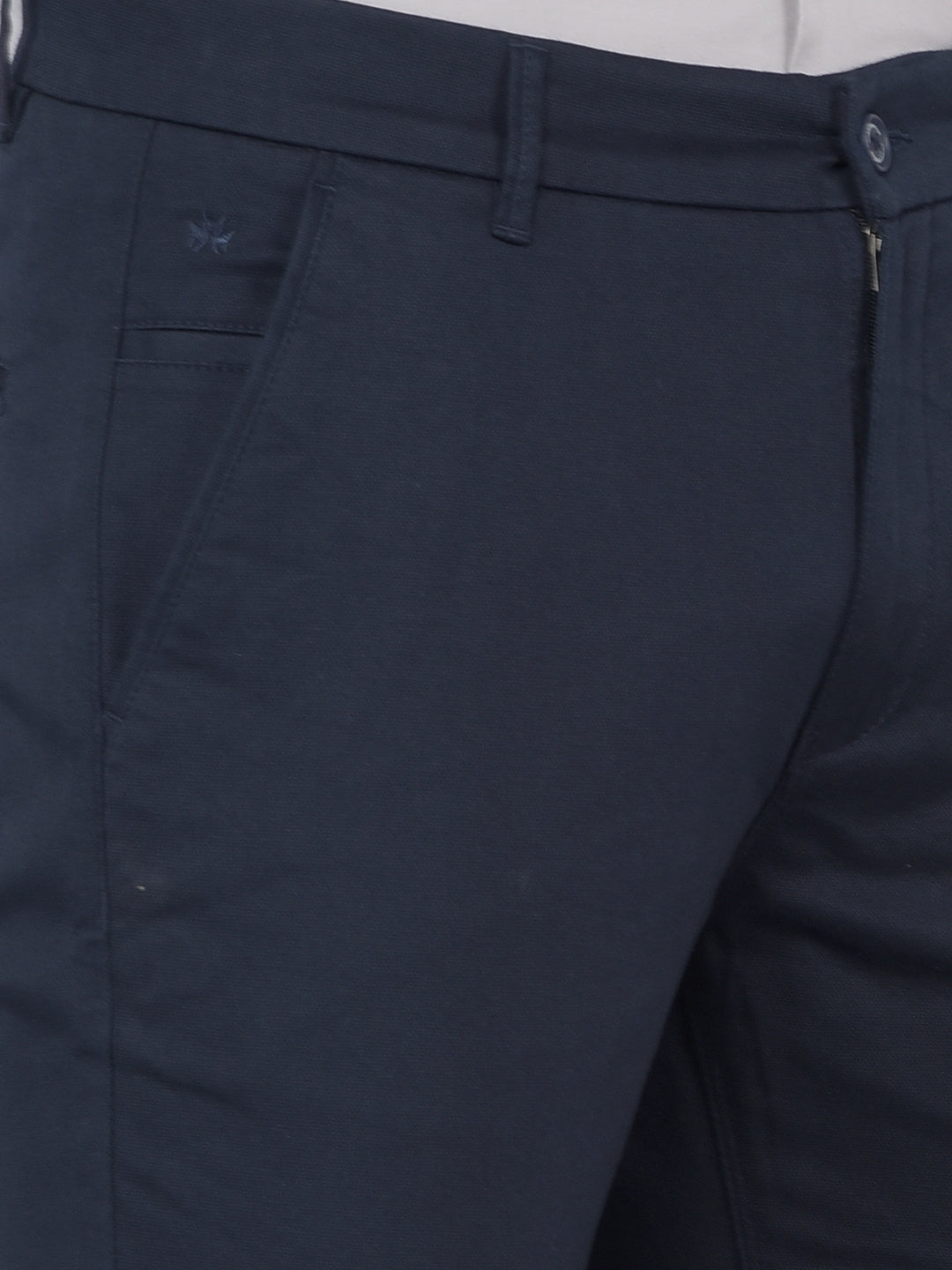 Navy Blue Printed Trousers-Men Trousers-Crimsoune Club