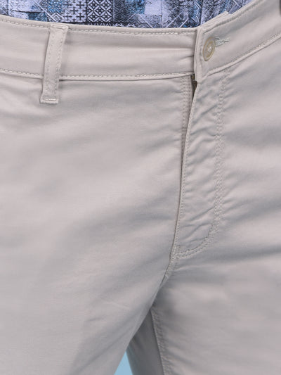 Beige Stretchable Trousers-Men Trousers-Crimsoune Club