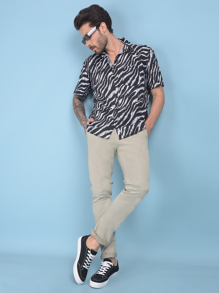 Green Stretchable Trousers-Men Trousers-Crimsoune Club