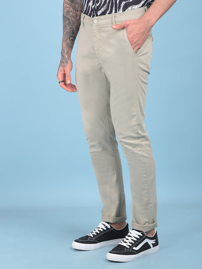Green Stretchable Trousers-Men Trousers-Crimsoune Club