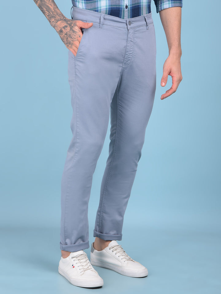 Blue Stretchable Trousers-Men Trousers-Crimsoune Club