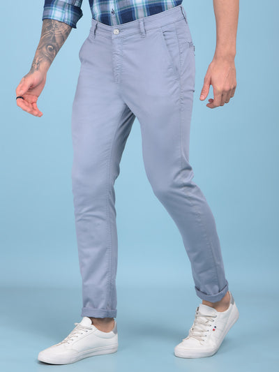 Blue Stretchable Trousers-Men Trousers-Crimsoune Club