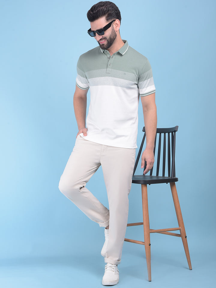 Beige Stretchable Cotton Trousers-Men Trousers-Crimsoune Club