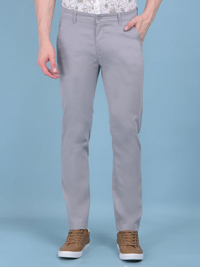 Grey Stretchable Trousers-Men Trousers-Crimsoune Club