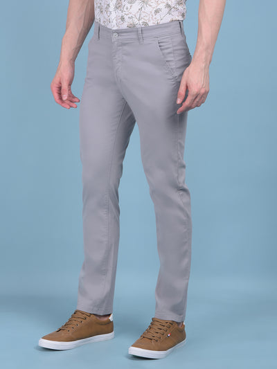 Grey Stretchable Trousers-Men Trousers-Crimsoune Club