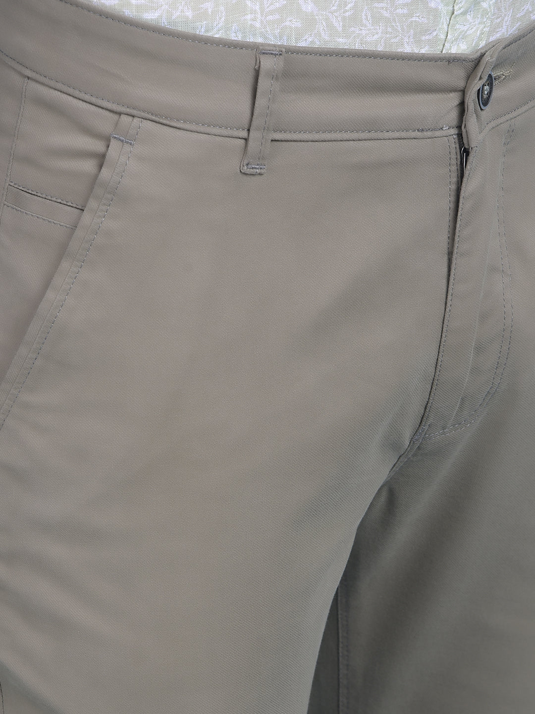Olive Stretchable Cotton Trousers-Men Trousers-Crimsoune Club