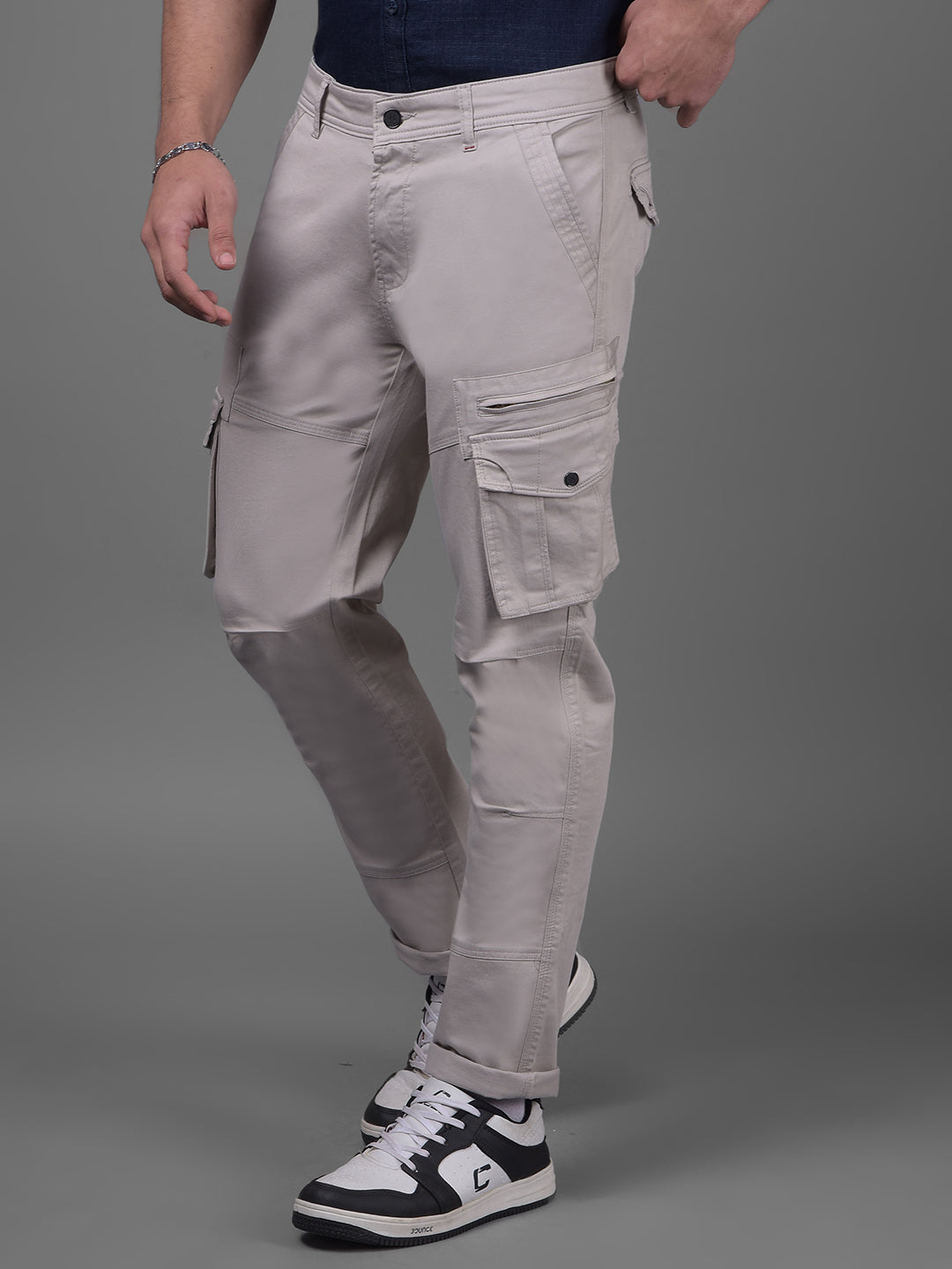 Grey Trousers-Men Trousers-Crimsoune Club