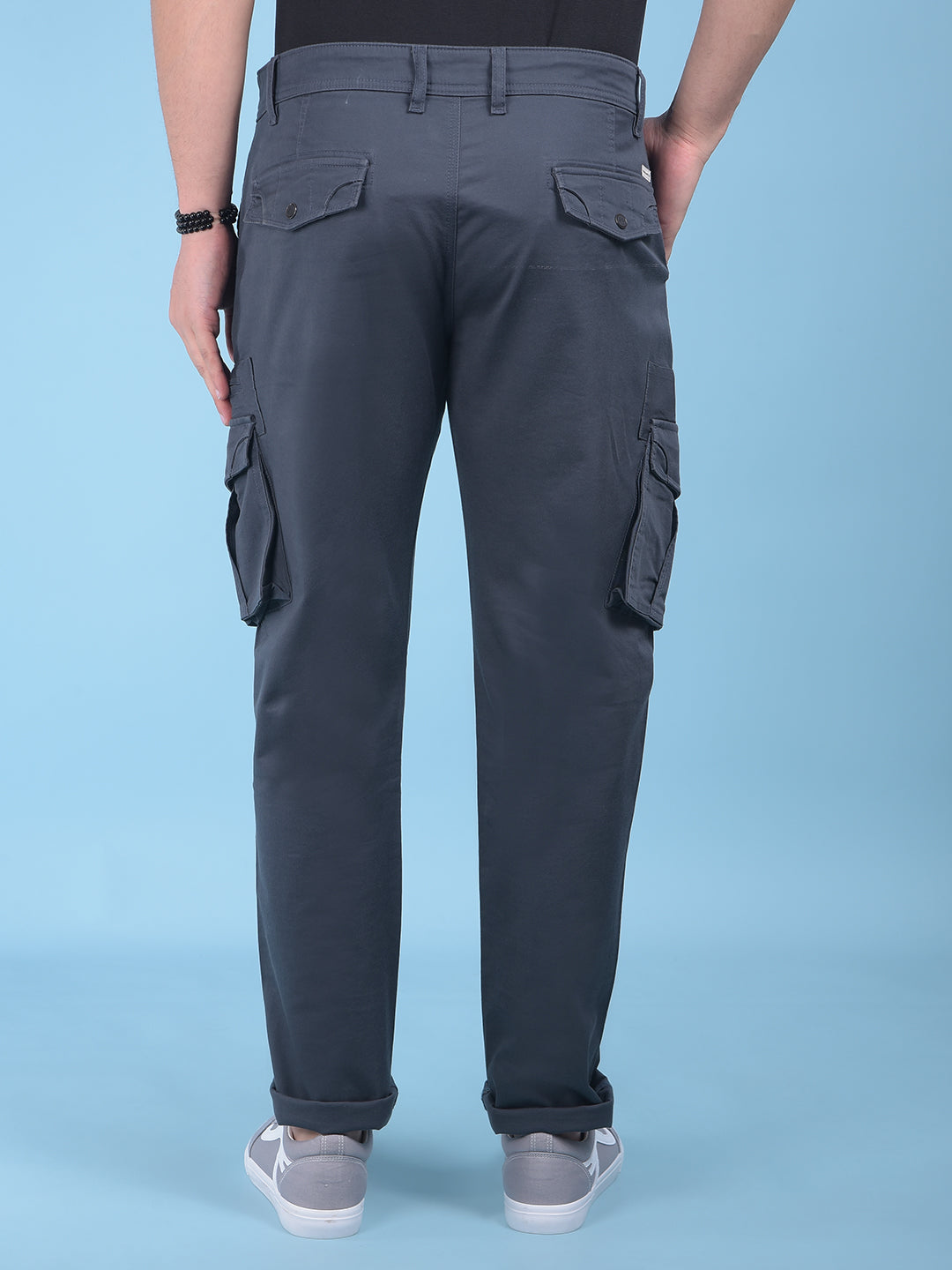 Grey Stretchable Trousers-Men Trousers-Crimsoune Club