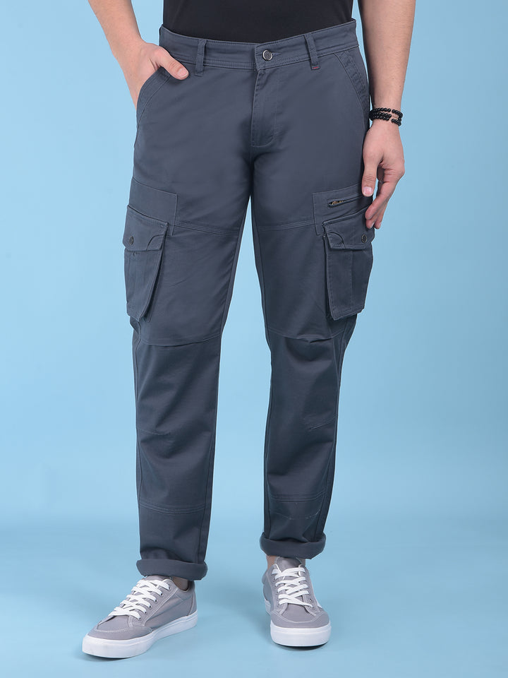 Grey Stretchable Trousers-Men Trousers-Crimsoune Club