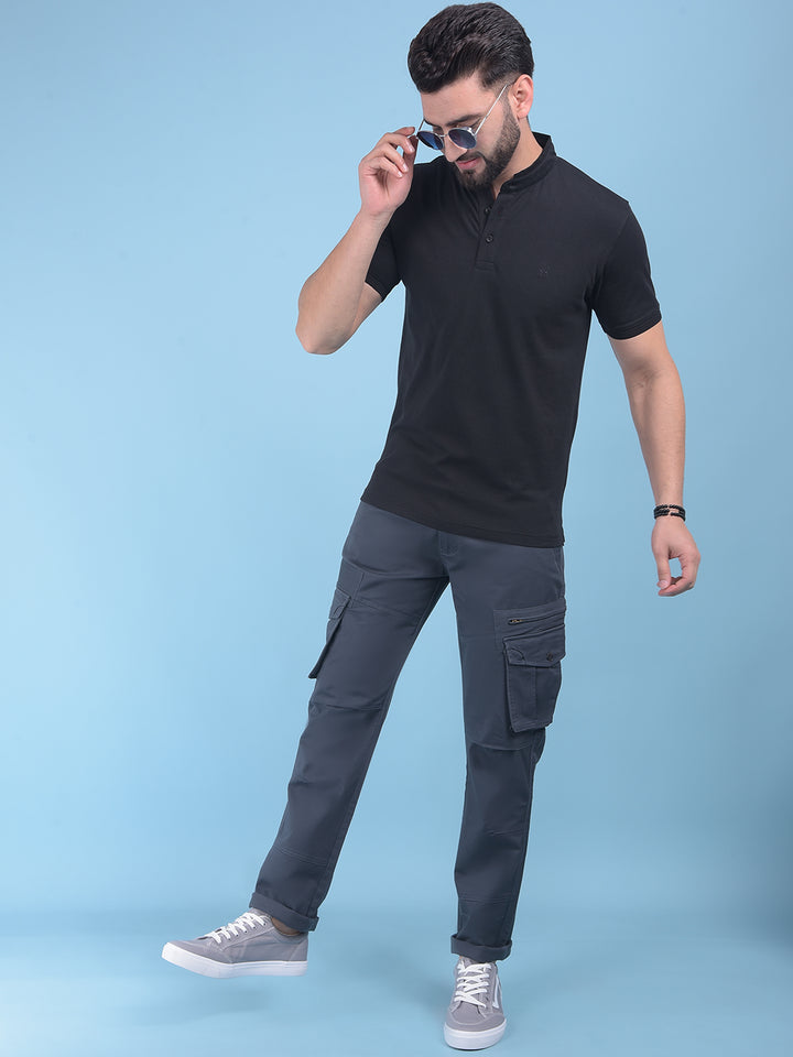 Grey Stretchable Trousers-Men Trousers-Crimsoune Club